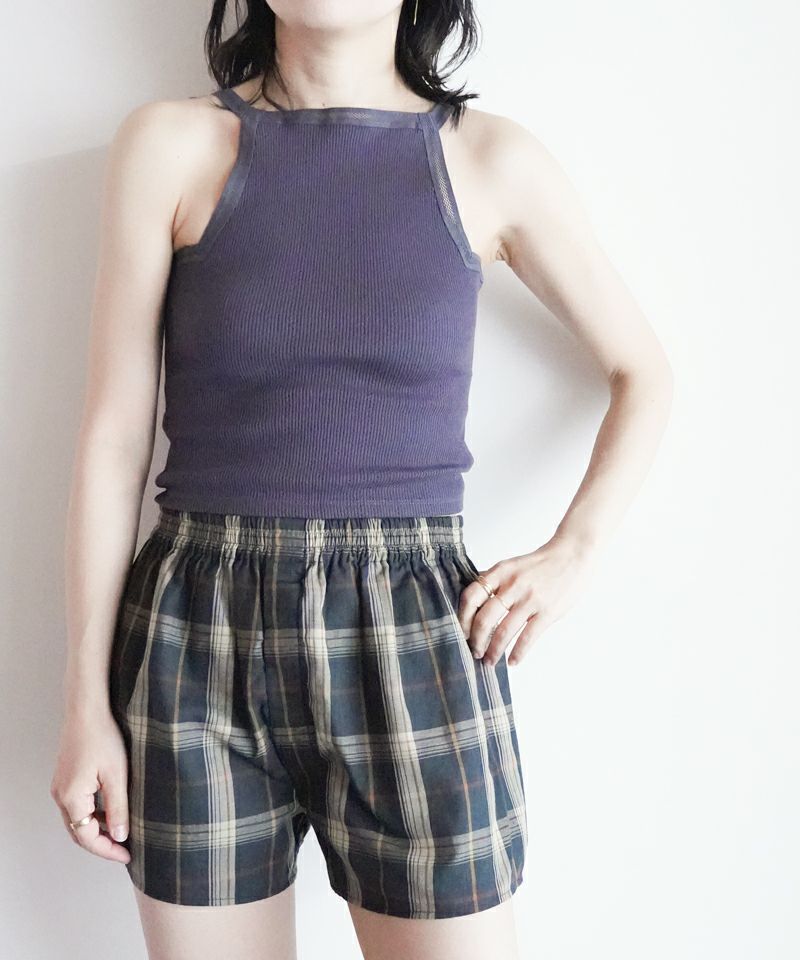 ＜FUMIKA＿UCHIDA＞EYELET RIB STITCH CAMISOLE(CHARCOAL)
