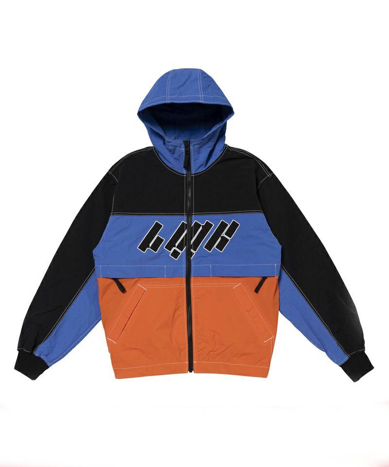 ＜LQQK Studio＞MOTORCYCLE JACKET（BLACK BLUE ORANGE)