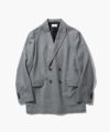 ＜ATON＞WOOL LINEN SHARKSKIN DOUBLE-BREASTED JACKET
