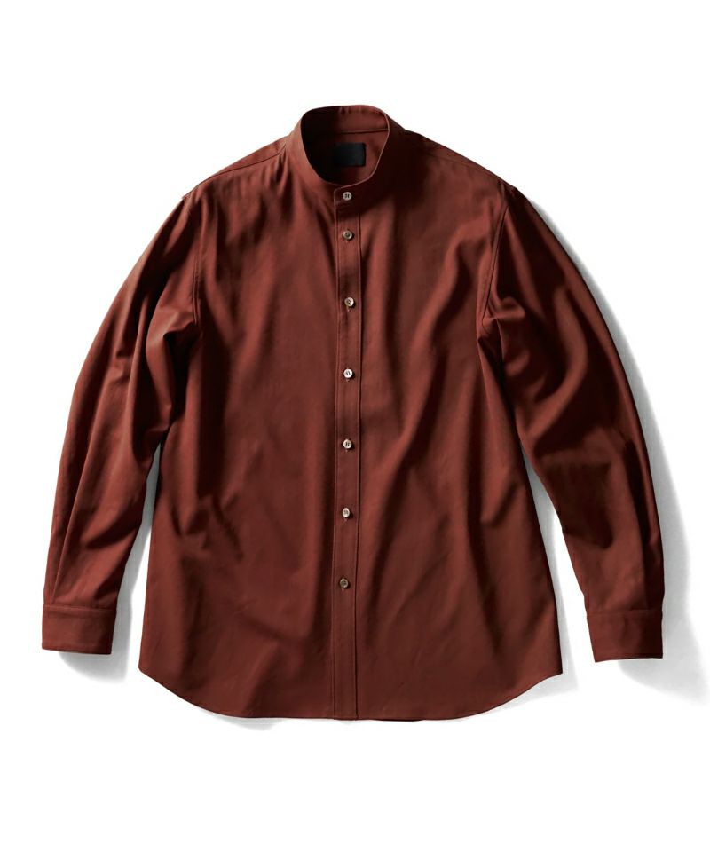 ＜山内＞泥染ノーミュールシング強撚ポプリンシャツ