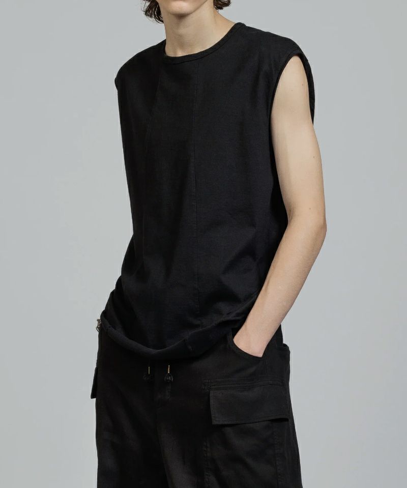 ＜The Viridi-anne＞Object dyed sleeveless T-shirt