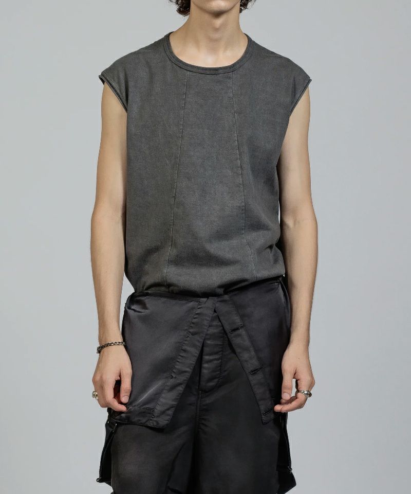 ＜The Viridi-anne＞Object dyed sleeveless T-shirt