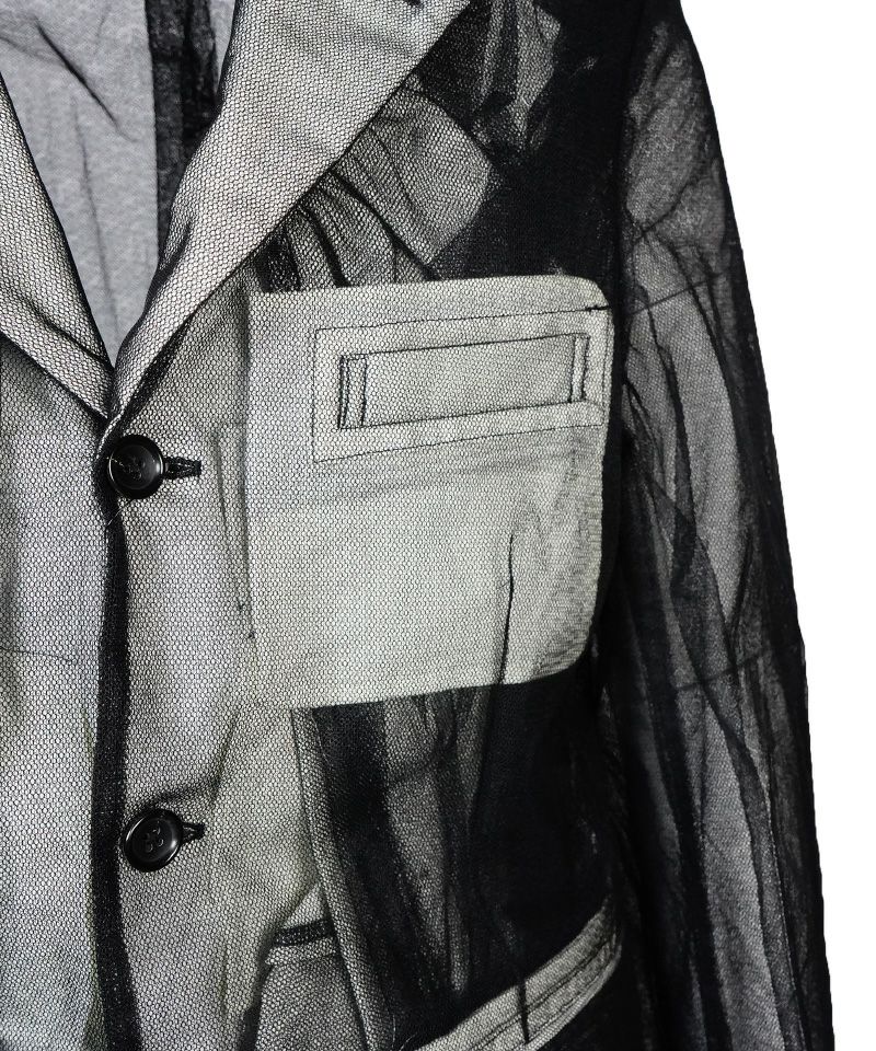 COMME des GARCONS HOMME PLUS＞ナイロンチュール×綿クロス