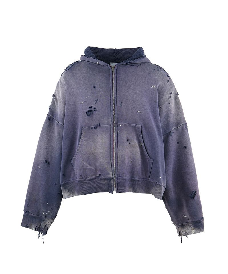 SAINT M×××××× (セントマイケル) AW25 KLF_HOODIE/KLF / BLACK | Detail Application  オンライン公式通販 | detail-online-store セント・マイケル-ストレート・アウタ・セント・マイケル ジップパーカー