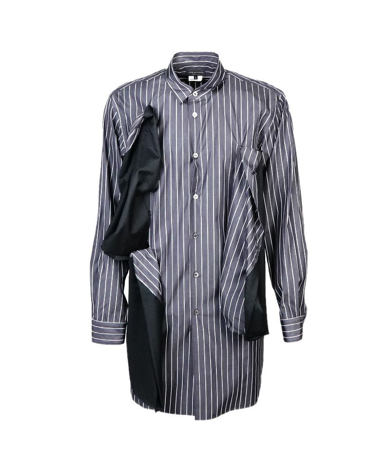 COMME des GARCONS HOMME PLUS＞綿ブロードストライプ×綿クロス