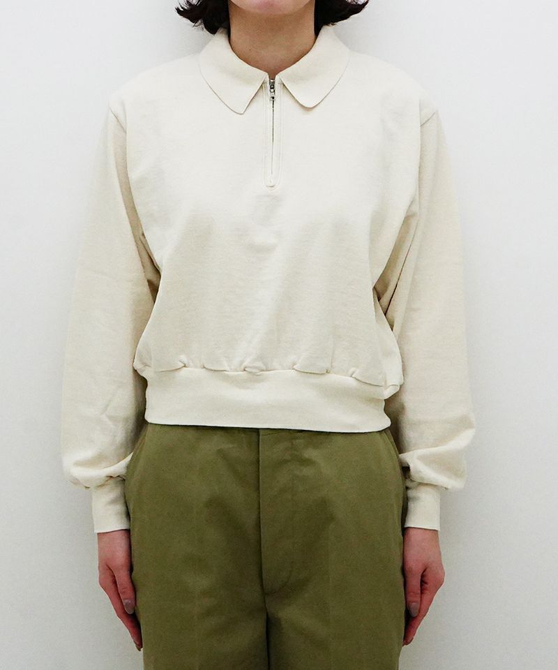 blurhms＞Co/Silk Nep Herf-Zip Shirt | MAKES ONLINE STORE
