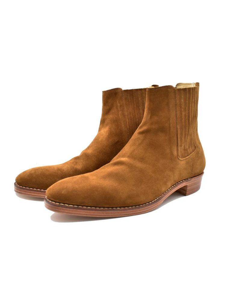 MINEDENIM＞Suede Leather Western Side Gore Boots | MAKES ONLINE STORE