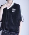 ＜BASICKS＞Velvet Football Sleeve Shirt