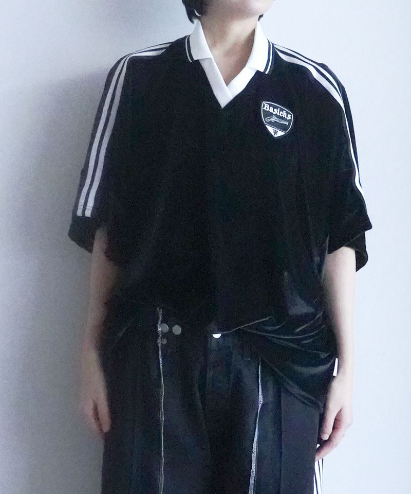 BASICKS＞Velvet Football Sleeve Shirt | MAKES ONLINE STORE