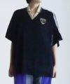 ＜BASICKS＞Velvet Football Sleeve Shirt