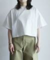 ＜HYKE＞CROPPED SHORT-SLV TEE