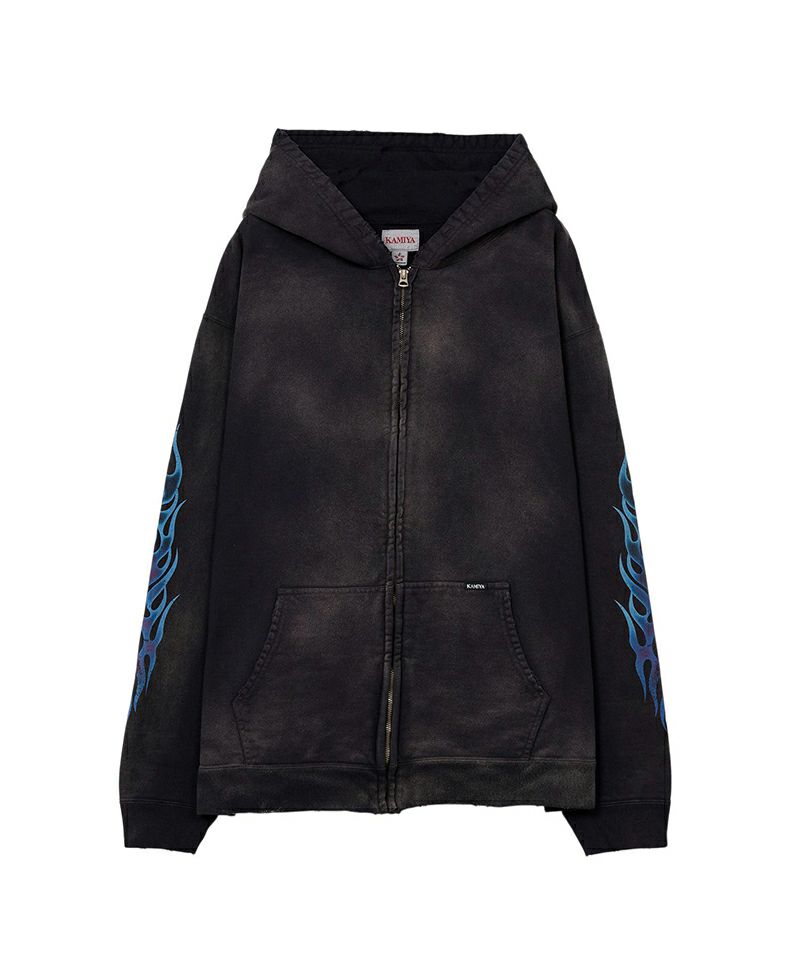 ＜KAMIYA＞"KMY-FIRE" Zip Hoodie
