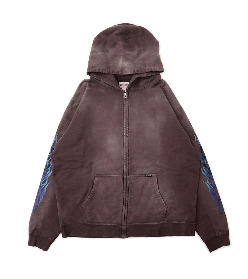 ＜KAMIYA＞"KMY-FIRE" Zip Hoodie