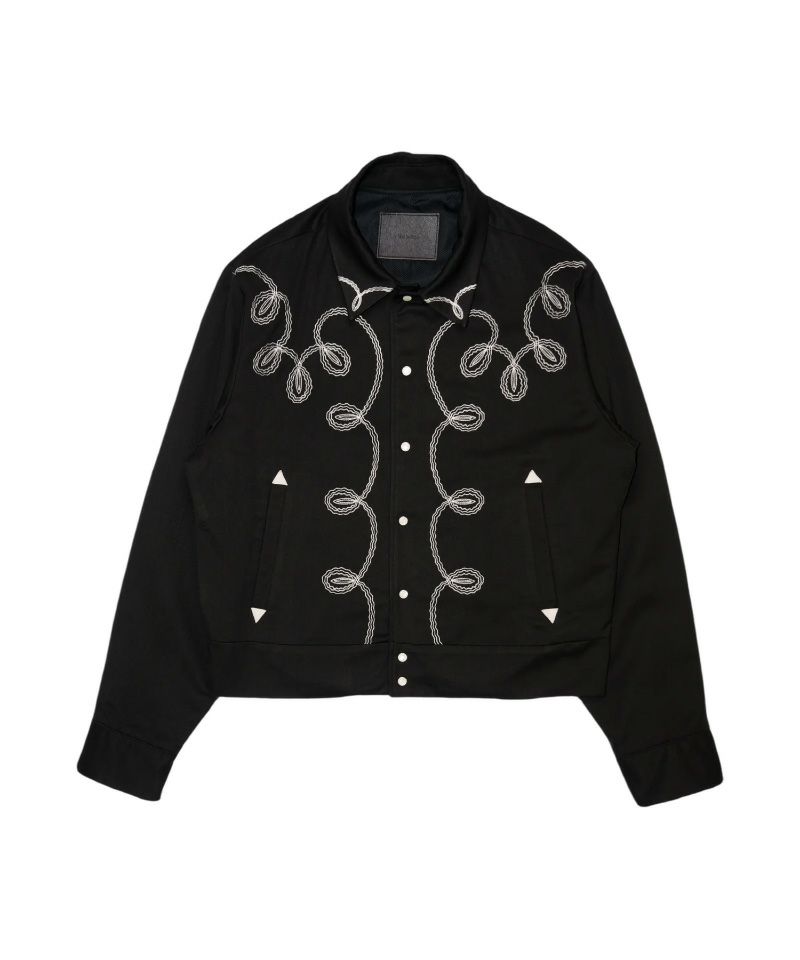 ＜The Letters＞BOLERO EMBROIDERY JACKET -RAYON GABARDINE-