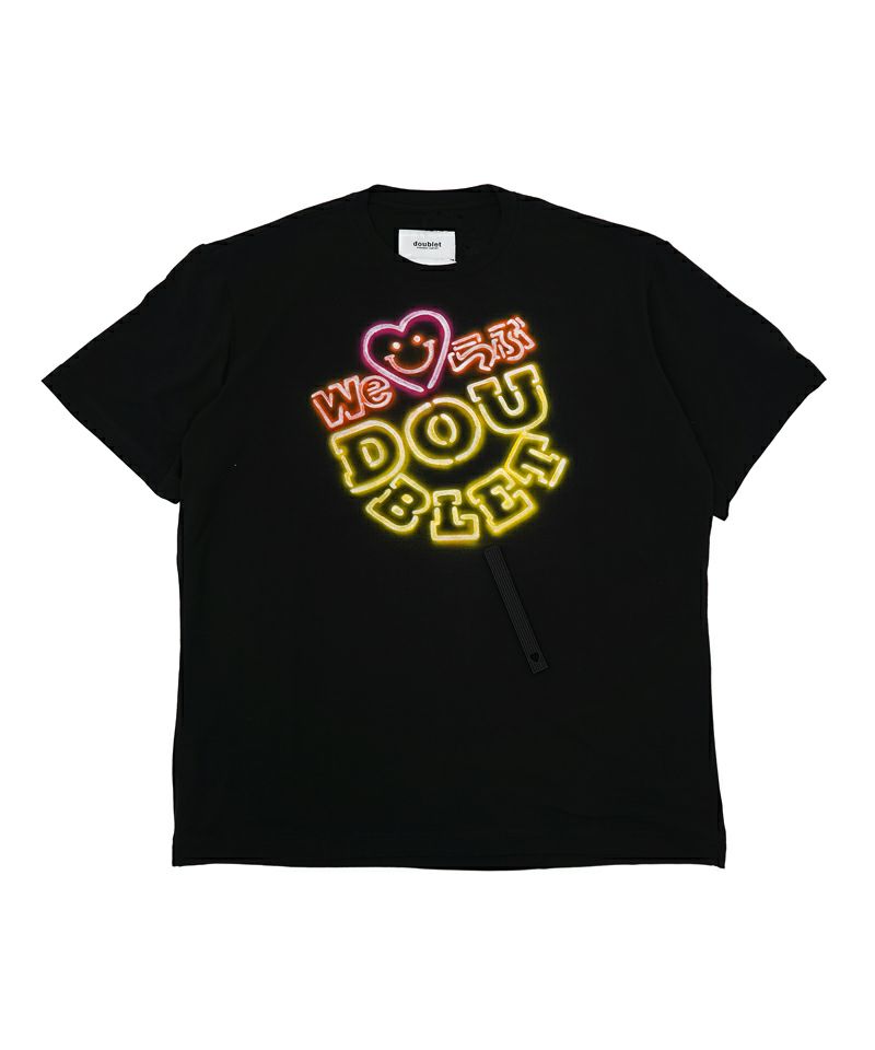 ＜doublet＞BIG FAN-SERVICE NEON PAINT T-SHIRT