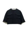 ＜NTN＞CROPPED NO-COLLAR WORK JACKET