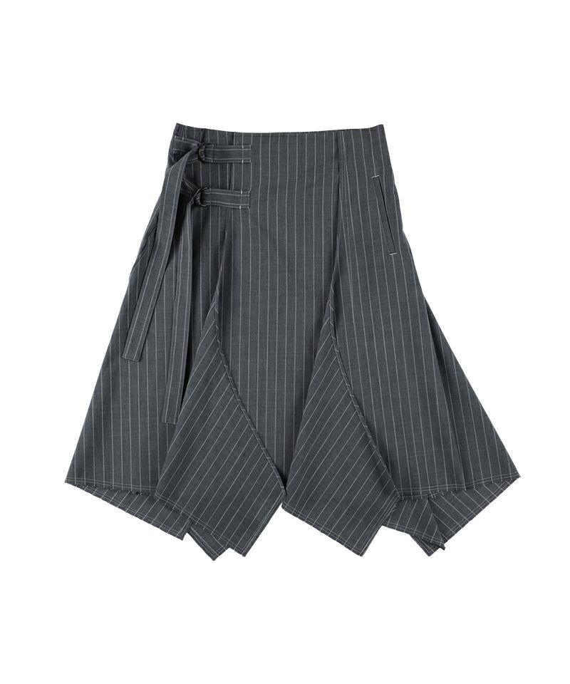 ＜sulvam＞ストライプフレアスリットスカート