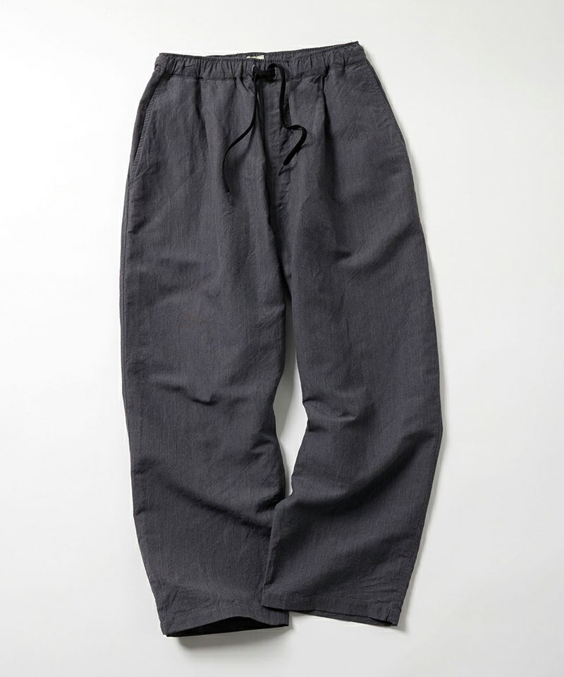 GOLD＞LINEN / WOOL TROPICAL 1 TUCK EASY PANTS | MAKES ONLINE STORE