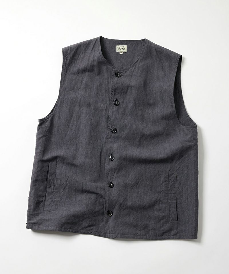 ＜GOLD＞LINEN / WOOL TROPICAL SPORTS JACKET CREW NECK VEST