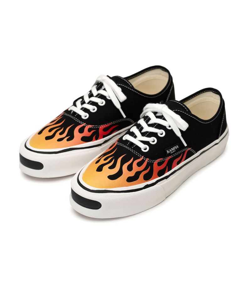 ＜KAMIYA＞"Herc"Fire Pattern Vulcanized Sneaker