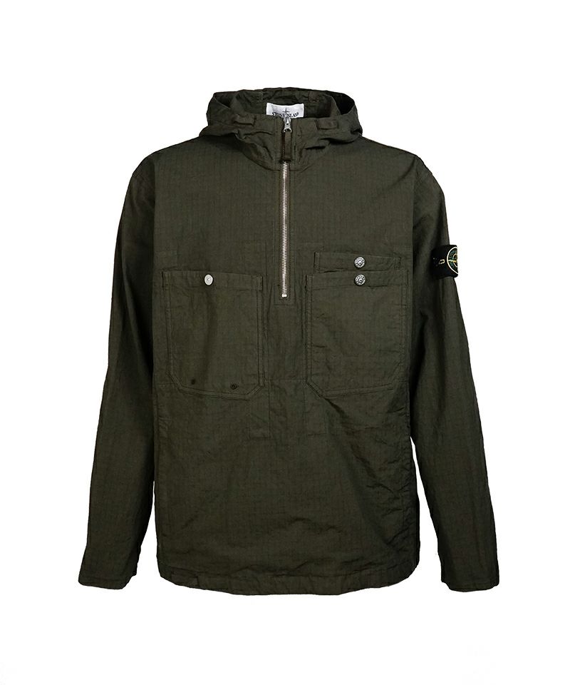 ＜STONE ISLAND＞MIL-SPEC STRETCH RIPSTOP-TC HALF ZIP SHIRTS (1200011S0063) 【2025SS】