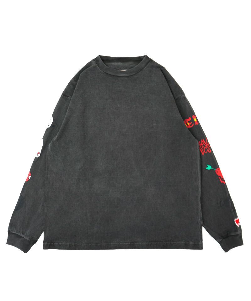 ＜EMOTIONALLY UNAVAILABLE＞EU SAVAGE LS TEE /BLACK