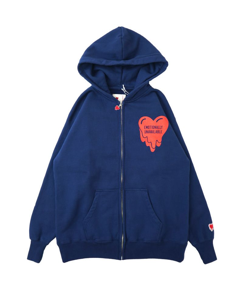 EMOTIONALLY UNAVAILABLE＞EU DARKSIDE FULL ZIP/NAVY | MAKES ONLINE 