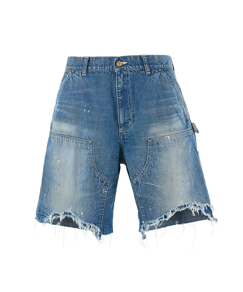 ＜SAINT MICHAEL＞DOUBLE KNEE SHORTS / BLUE