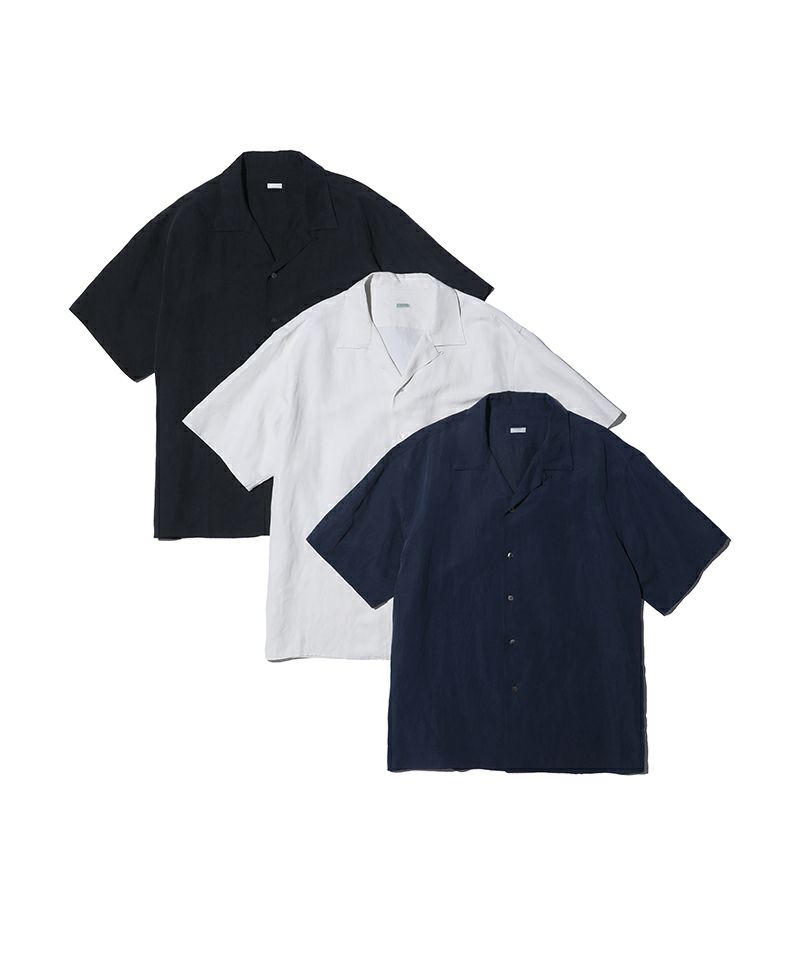 A.PRESSE＞Silk Linen Open Collar S/S Shirt | MAKES ONLINE STORE