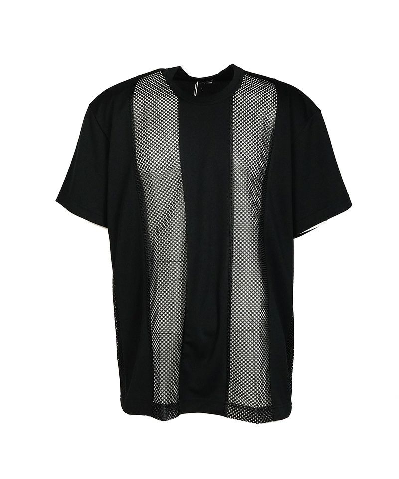 ＜COMME des GARCONS HOMME PLUS＞エステル鹿の子×エステルメッシュTシャツ (PO-T016-051)