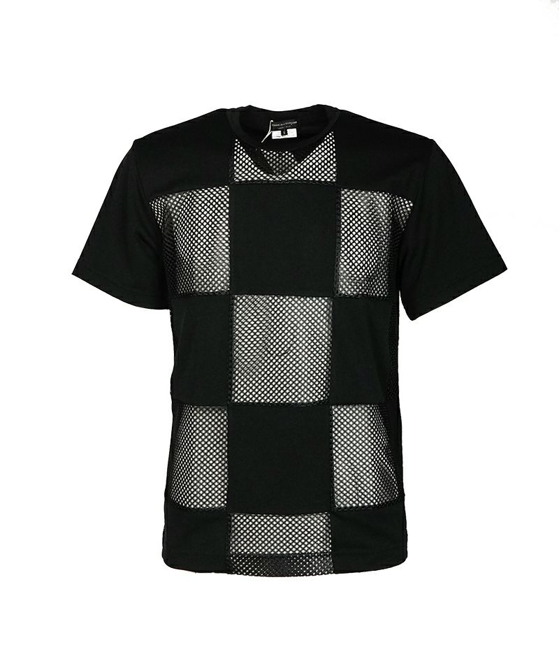 ＜COMME des GARCONS HOMME PLUS＞エステル鹿の子×エステルメッシュTシャツ (PO-T006-051)