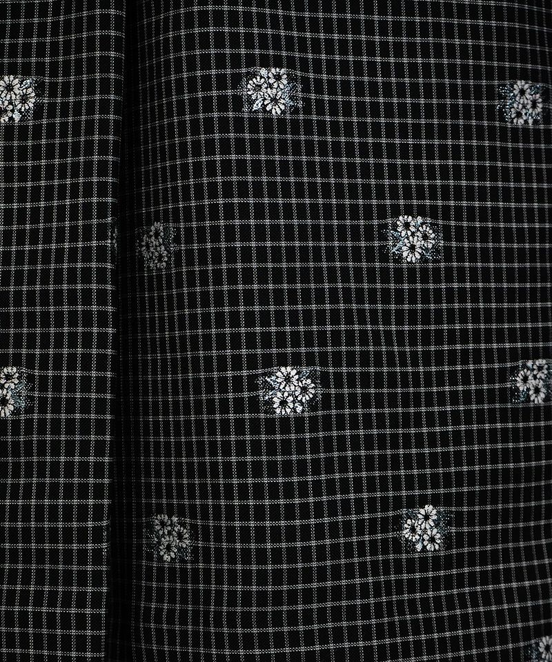 COMME des GARCONS HOMME PLUS 花 刺繍 ショーツ COMME des GARCONS HOMME PLUS＞ウール/綿小格子花柄刺繍
