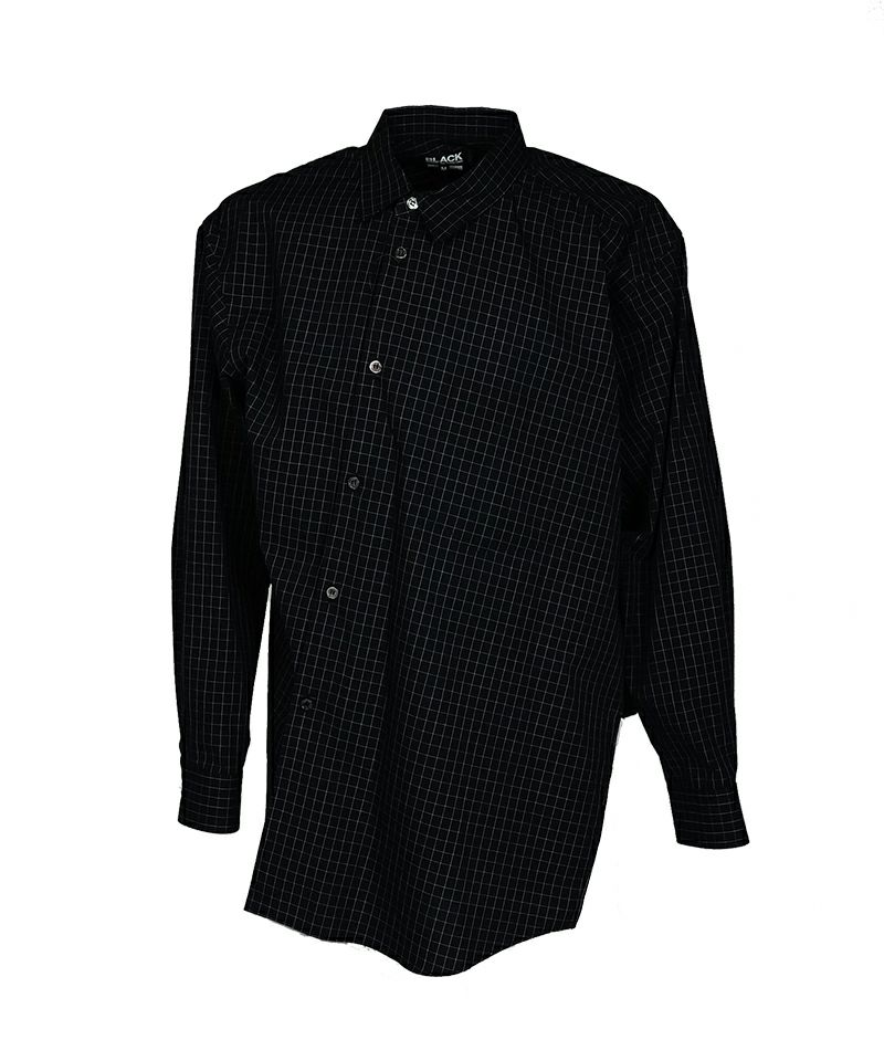 ＜BLACK COMME des GARCONS＞綿ウインドウペイン シャツ (1O-B011-052)