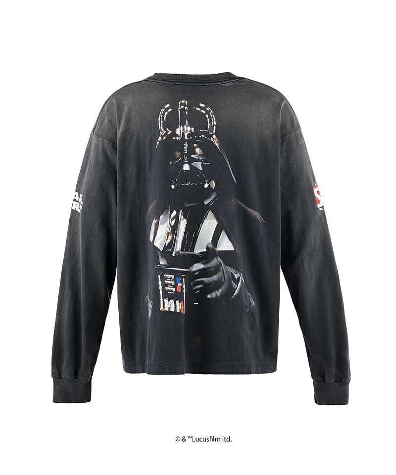 SAINT MICHAEL＞SW_LS TEE / DARTHVADER / BLACK | MAKES ONLINE