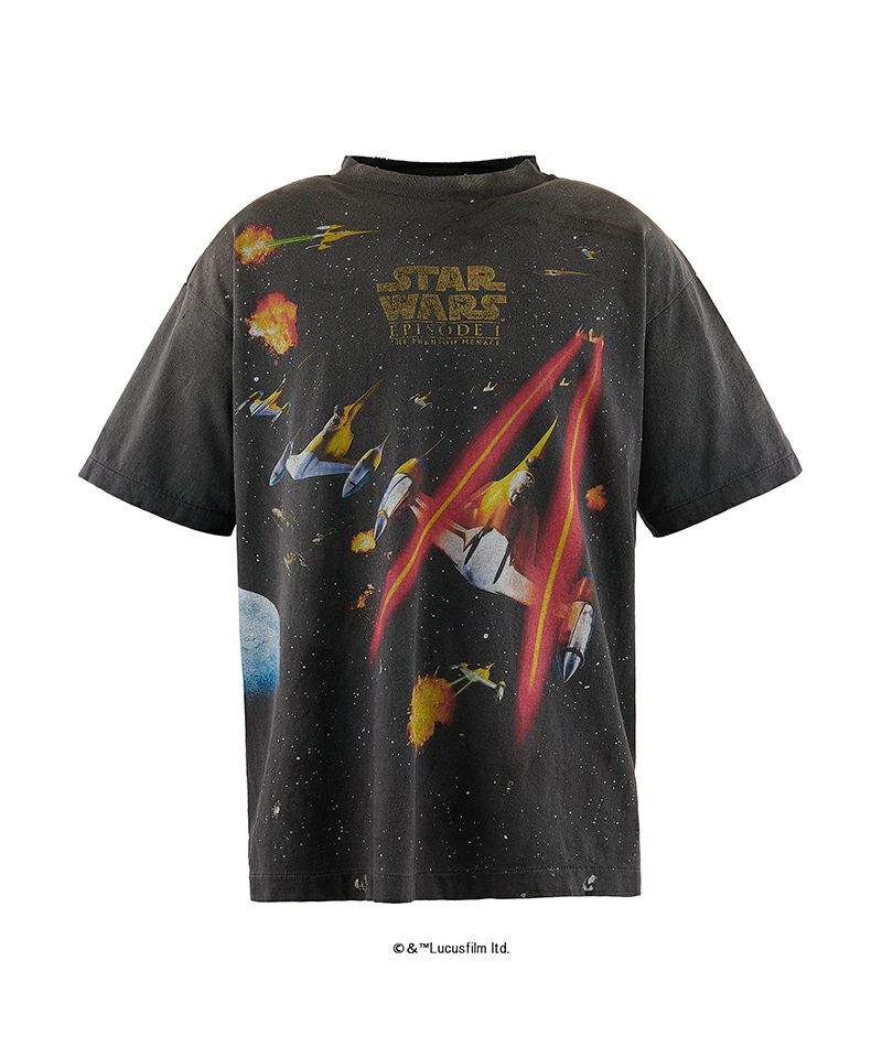 ＜SAINT MICHAEL＞SW_SS TEE / STARWARS / BLACK