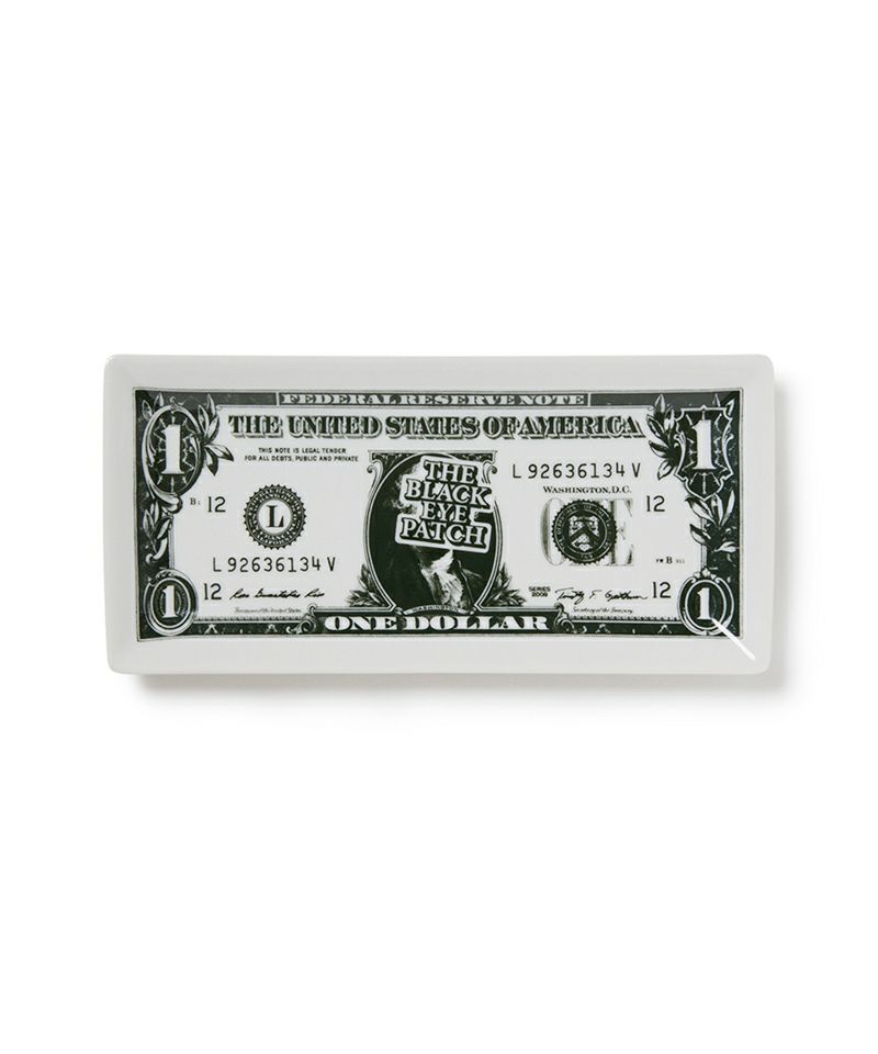 ＜BlackEyePatch＞DOLAR BILL CERAMIC TRAY