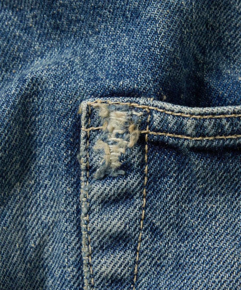 GOLD＞ RECYCLED WASTE SUVIN COTTON YARN 14oz. DENIM 5POCKET