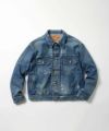 ＜GOLD＞RECYCLED WASTE SUVIN COTTON YARN 14oz. DENIM JACKET VINTAGE WASHED