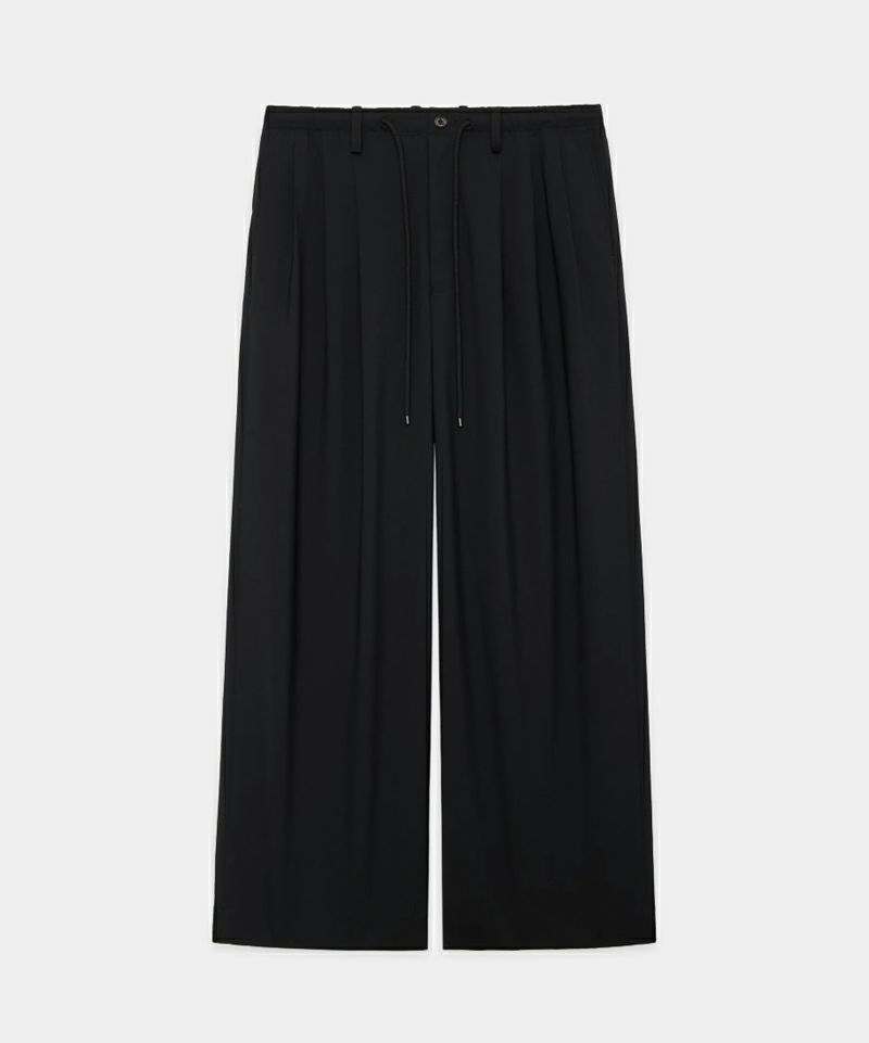 ORGANIC WOOL 2/80 TROPICAL TRIPLE PLEATED EASY TROUSERS