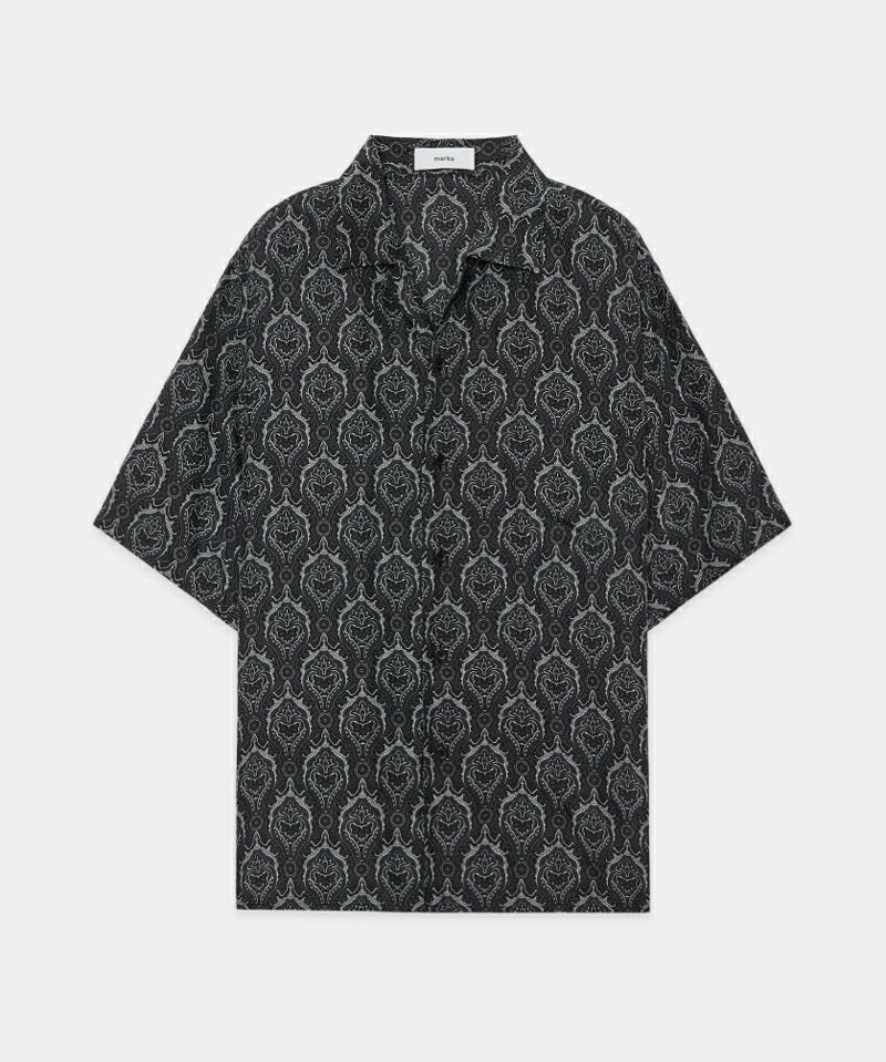 HABUTAE SILK SILK OPEN COLLAR SHIRT