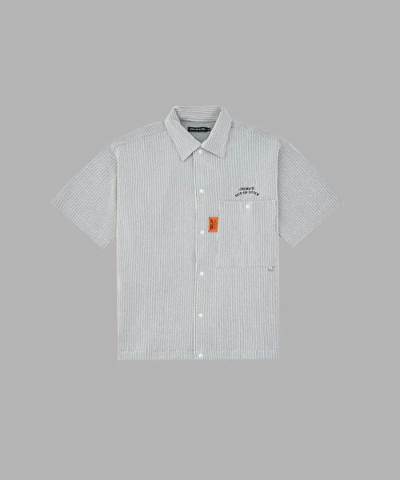 ＜ALWAYS OUT OF STOCK＞FRILL STRIPES SHIRTS