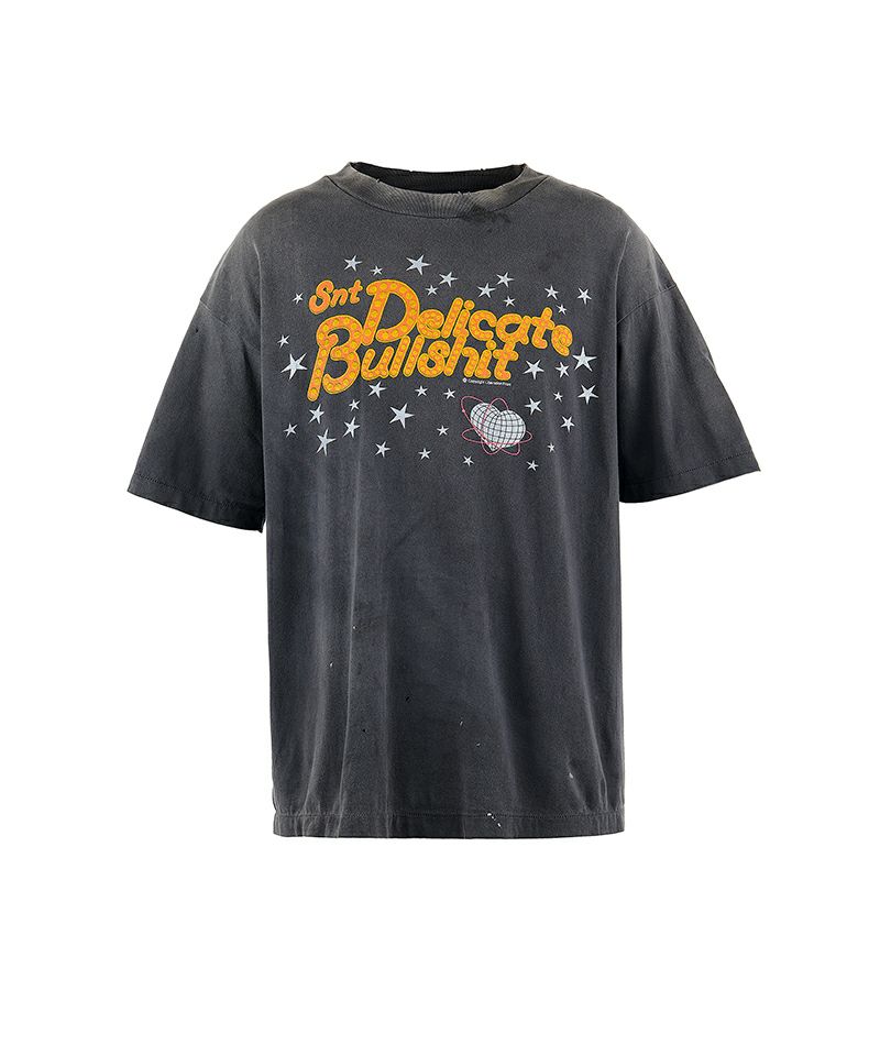 ＜SAINT MICHAEL＞SS TEE / DELICATE BULLSHIT / BLACK