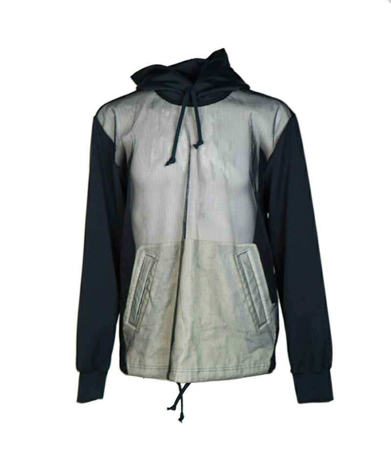 ＜COMME des GARCONS HOMME PLUS＞エステルスムース厚×ナイロンチュールパーカ (PO-T030-051)