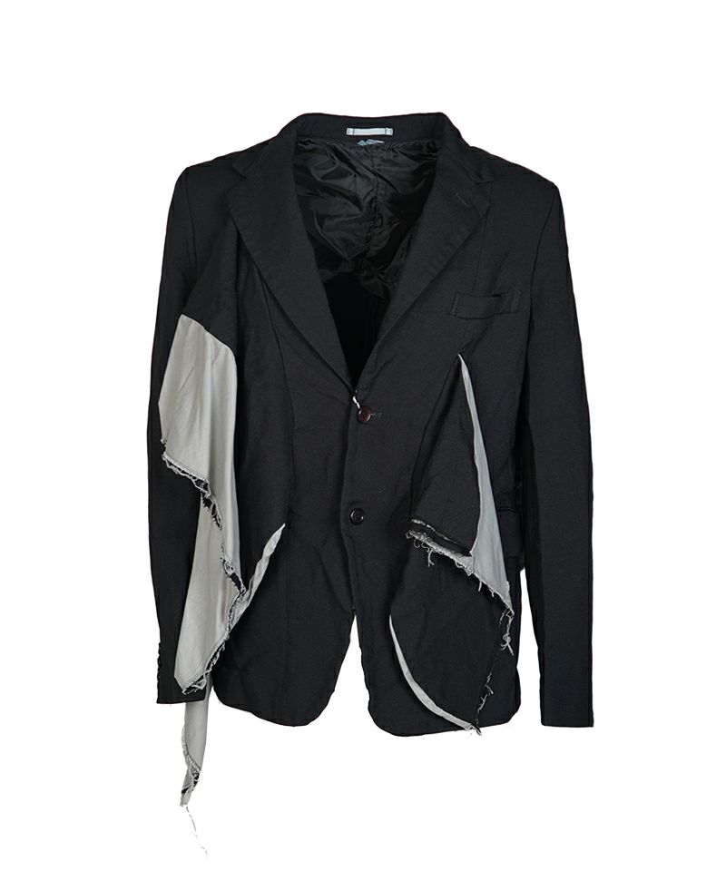 ＜COMME des GARCONS HOMME PLUS＞エステルギャバジン中×綿クロス 製品染加工ジャケット (PO-J048-051)