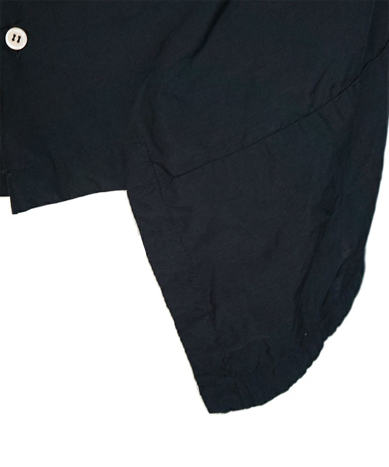 BLACK COMME des GARCONS＞エステルスパンブロード 製品後加工 シャツ