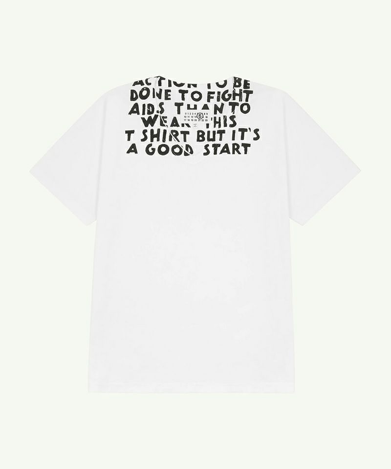 ＜MM⑥ Maison Margiela＞Vネック SIDA Tシャツ (S62GD0203)