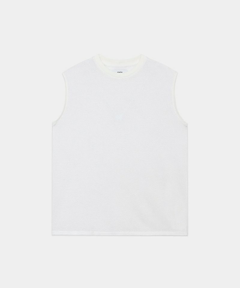 40/2 ORGANIC COTTON MESH SLEEVELESS TEE