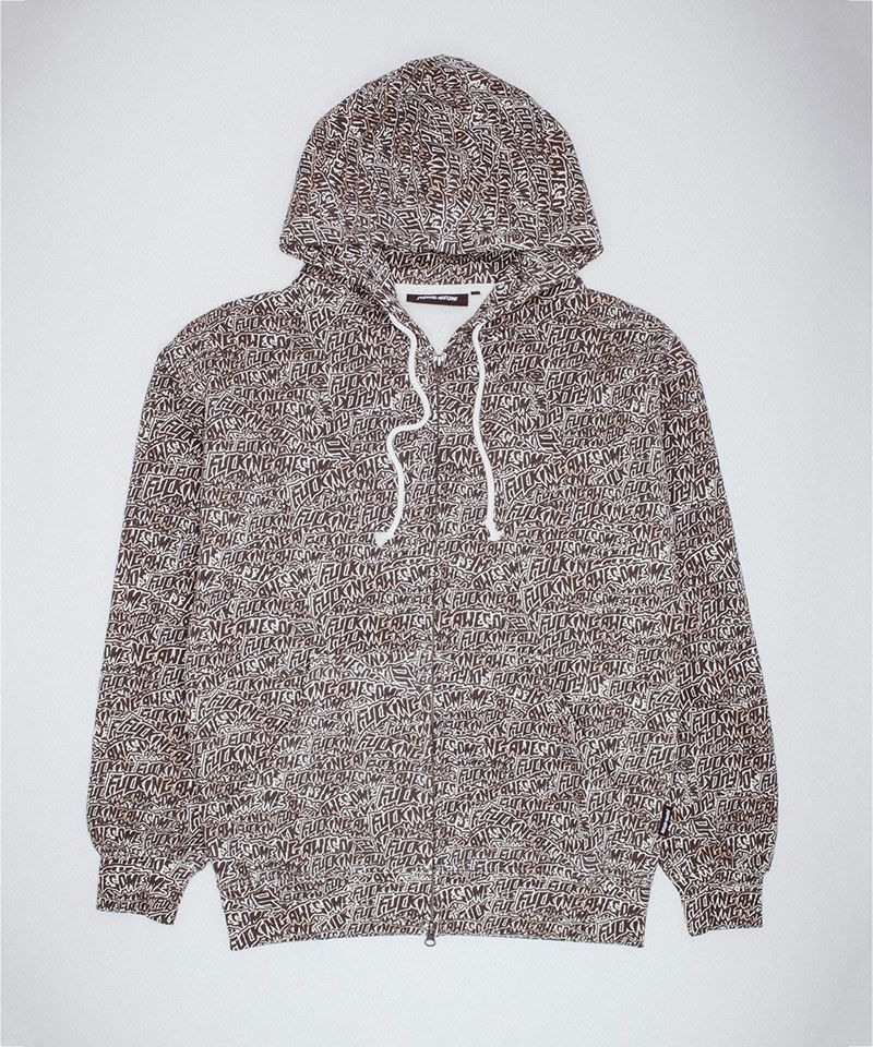 ＜Fucking Awesome＞Burnt Sticker Zip Hoodie