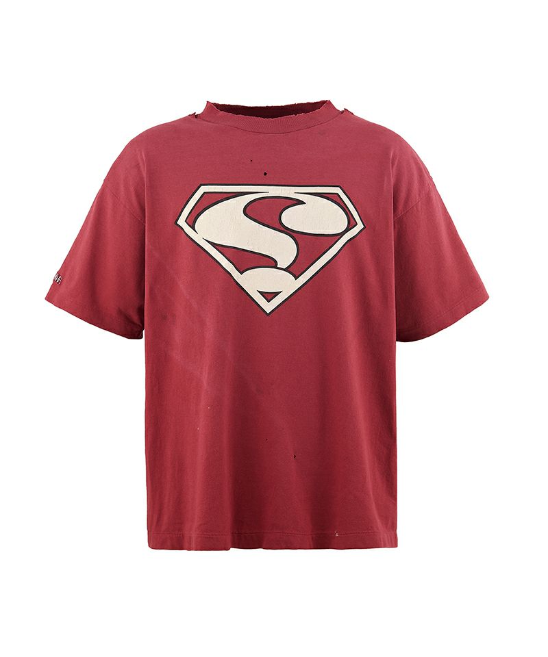 ＜SAINT MICHAEL＞SS TEE / ? / BURGUNDY