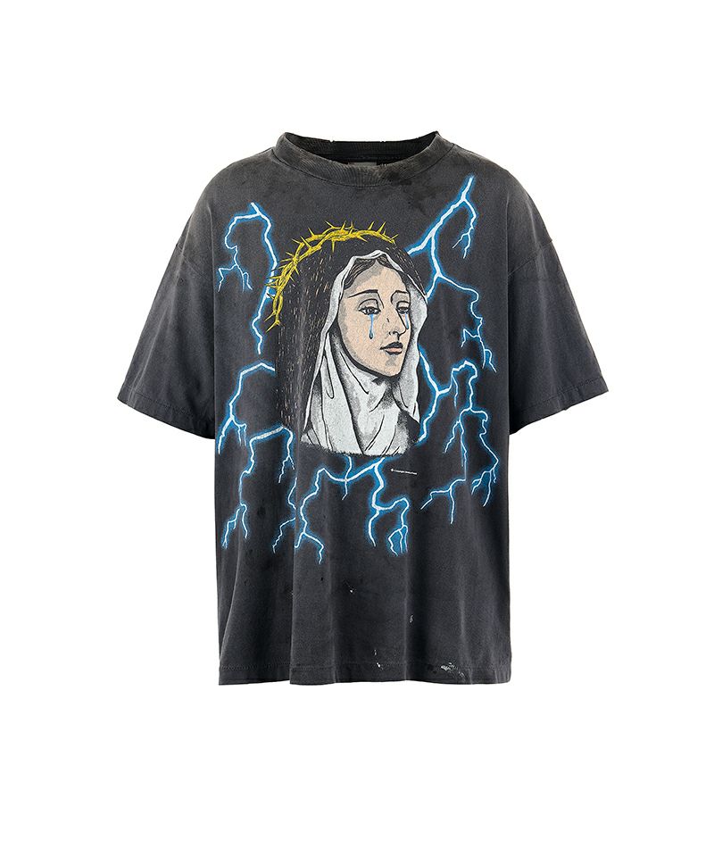 セントマイケル25FW発売NASコラボ NAS SS TEE/NAS黒L美品 SAINT MICHAEL＞